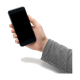 Hand holding a phone